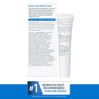 CeraVe Eye Repair Cream | Under Eye Cream For Puffiness And Bags Under Eyes