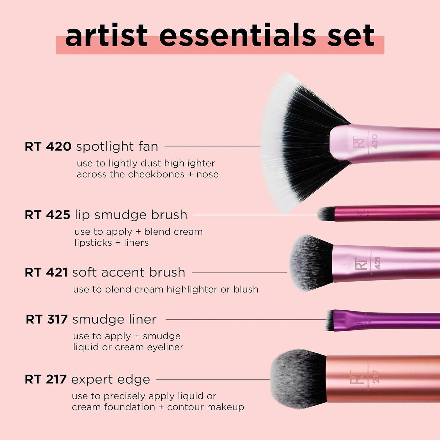 Real Techniques Artist Essentials Makeup Brush Set